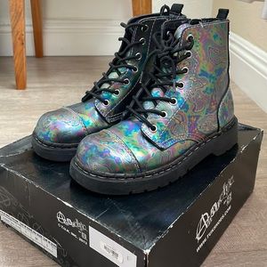 Anarchic by T.U.K. Oil Slick Combat Boot